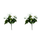 thumbnail image 1 of 2 Piezas 12 6 Pulgadas Arbusto Geranio Artificial Flores Imitación No Tejidas Geranios () Blanco, 1 of 4
