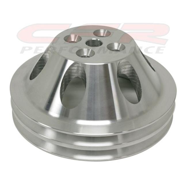 Chrome Water Pump Pulley 2 Groove For Small Block Chevy 350, 383, 400 – Long Water Pump – California Classic Chrome