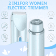 thumbnail image 3 of Bikini Trimmer for Women, Electric Razors for Women, 2 in 1Body Shaver, Electric Bikini Shaver for Legs Body Hair Wet and Dry Use, Facial Hair Removal for Women Easy Cleaning, IPX7 Waterproof, 3 of 8