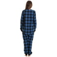thumbnail image 3 of Just Love Printed Flannel Adult Onesie / Pajamas (Blue Buffalo Plaid, X-Small), 3 of 3