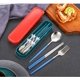 thumbnail image 4 of (Azul) Cuchara Tenedor Palillos 3 Piezas Cubiertos para Acampar Cubiertos para Exteriores de Acero Inoxidable 18/10 Ideal para Acampar, Picnics, Festivales y Viajes oso de fresa Electrónica, 4 of 4