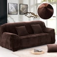 thumbnail image 1 of Non-slip Thicken Plush Elastic All-inclusive Sofa Protector for Autumn Winter coffee Four people seats 235-310, 1 of 7