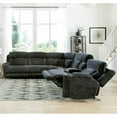 thumbnail image 2 of Pemberly Row Contemporary Fabric Reclining Sectional in Charcoal, 2 of 11
