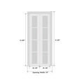 thumbnail image 6 of Sliding Closet Bi-fold Doors 36 x 84 inches | Sete 6933 Nordic White with Frosted Glass | Sturdy Tracks Moldings Trims Hardware Set | Wood Solid Bedroom Wardrobe Doors, 6 of 6