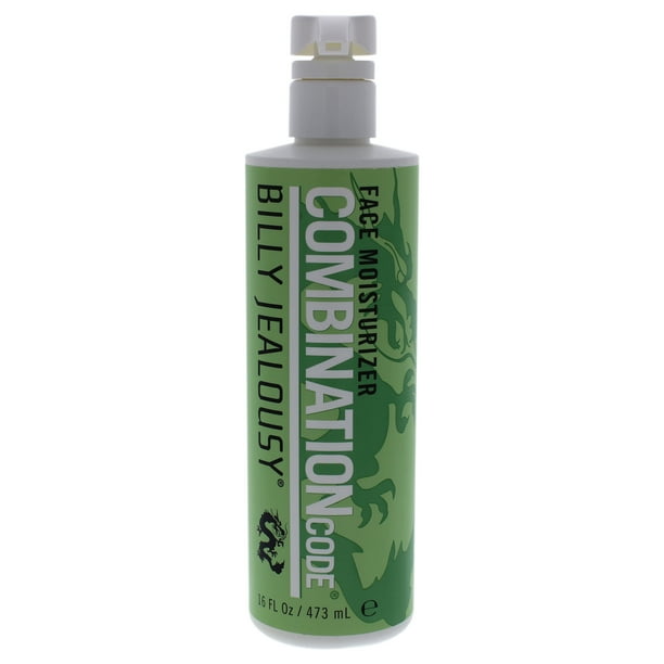 Crema hidratante facial con código de combinación de Billy Jealousy para hombres - Crema hidratante de 16 oz Billy Jealousy Billy Jealousy Combination Code Face Moisturizer Hidratante Caballero 16oz