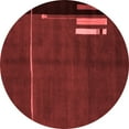 thumbnail image 1 of Ahgly Company Indoor Round Abstract Red Modern Area Rugs, 5' Round, 1 of 4