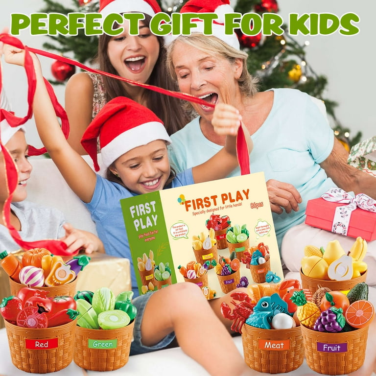 IYHN Play Food Set for Toddlers, 86-Piece Cutting Food photo 4