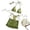 Green, variant on Women's Stylish 3 Piece Lace Bikini Set Tie Side Bottom and Mesh Halter Top Ruffled Skirt Three Piece Bathing Suit for Vacation Pool Party