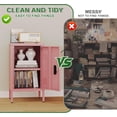 thumbnail image 5 of Eleanor Grace 24.4" H Metal Locker Storage Cabinet with 1 Doors, Locker Nightstand with Adjustable Leveling Foot and Adjustable Shelves,Small Lockers for Home, Office, Assembly Required, Pink, 5 of 8