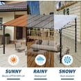 thumbnail image 5 of 10x14 FT Heavy Duty Wall Mounted Gazebo Pergola,All-Weather Lean to Gazebo with 6mm Anti-UV Polycarbonate Roof & Pre-Drilled Post Bases,Metal Frame Awning,Hard Top Gazebos for Outdoor Deck & Backyard, 5 of 8