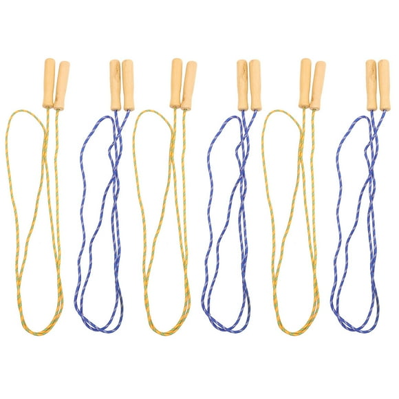 USHOBE 1 Ensemble Corde à Sauter D\'entraînement Physique Corde de Saut Bois Bambou Couleur Assortie Gym Intérieur Exercice