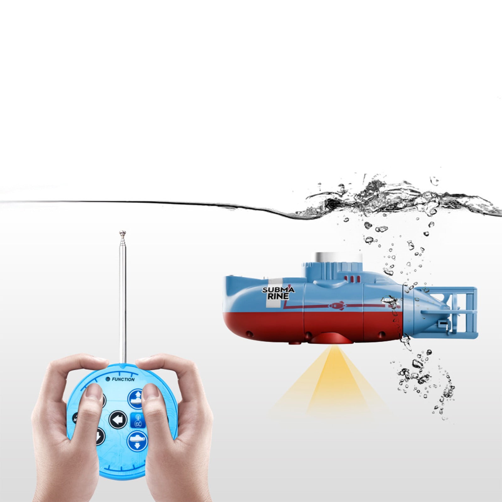 Usbinx Life Toy Gift, Mini Remote-Controlled Underwater Boat Toy Rechargeable Submarine with Diving Capability for Teens 27.58in Depth