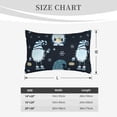 thumbnail image 6 of Naloa Gnome and Snowflakes Pillowcase, Throw Pillowcase, Wrinkle-Free, Stain-Resistant with Hidden Zipper for Bedroom Sofa - 14"x20", 6 of 9