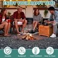 thumbnail image 6 of Walchoice Folding Campfire Grill, Stainless Steel Firepit Grill Grate, 16.7” x 12.8” Heavy Duty Portable Camping Grill Grate for Outdoor Cooking, Hiking, Picnics, BBQ, Backpacking, 6 of 8
