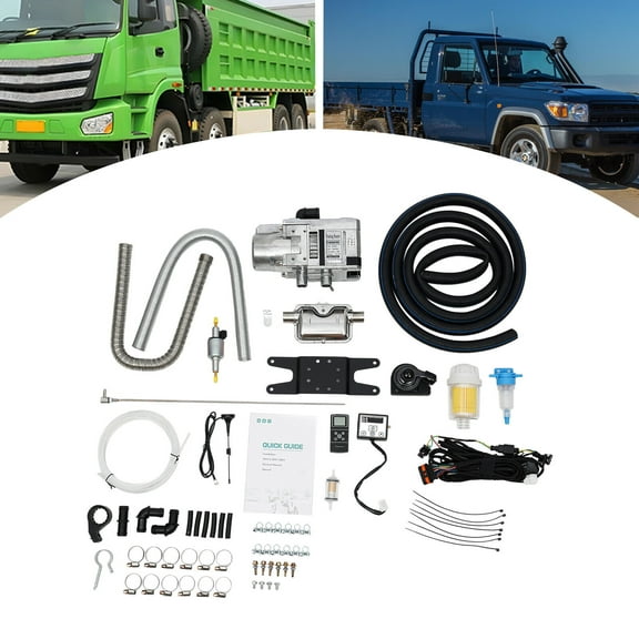 Diesel Water Heater Kit 5KW 12V Silver For RV Cars Heat Conduction Coolant Heating for Diesel Vehicles