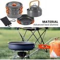 thumbnail image 5 of Camping Cookware Kit Outdoor Aluminum Cooking Set Water Kettle Pan Kitchen u Travelling Hiking Picnic BBQ Tableware Equipment, 5 of 6