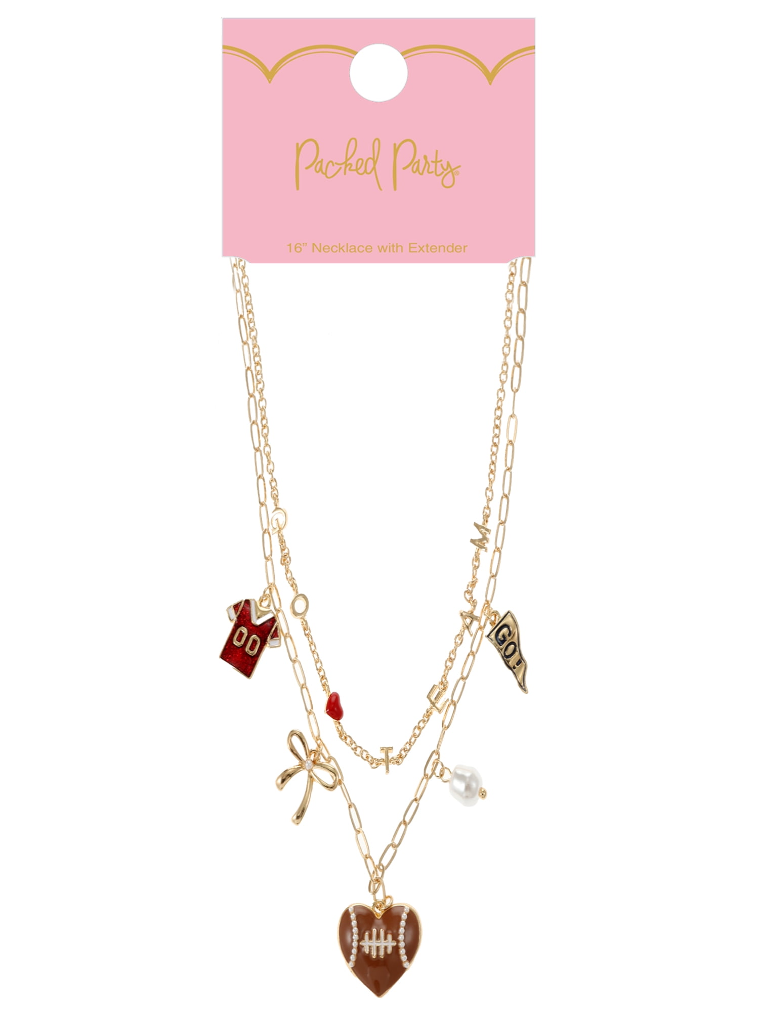Packed Party Go Team Double Charm Necklace