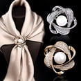 thumbnail image 6 of Dress for Heart Scarf Versatile Scarf Clip Clip Ring Buckle Brooch Rhinestone Brooch Channel and Brooches for Women (Gold, One Size), 6 of 6