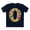 Navy, variant on Letter O Graphic Design Tee Unisex 100 Cotton With Antique Gold Letters Artwork T-Shirt