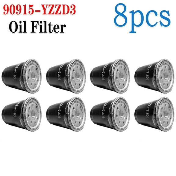 Set Of 8 Engine Oil Filter For Lexus GS400 GS430 LX470 SC430 Base 90915-YZZD3