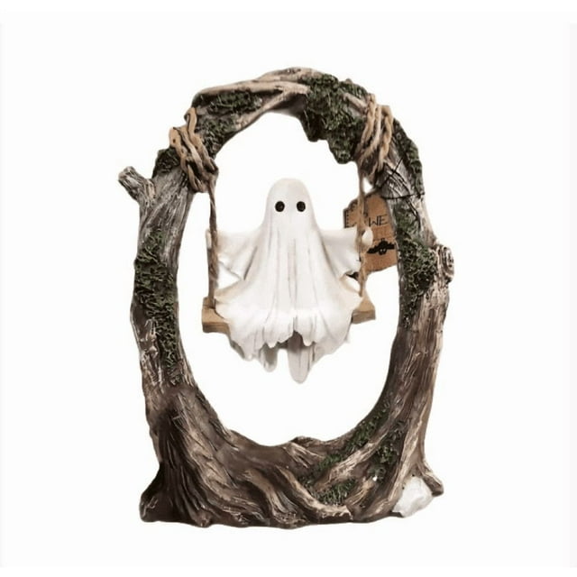 WHEANG Halloween 2025 Statue Balançoire Mignonne en Résine Décorations de Table pour la Maison Intérieur Extérieur