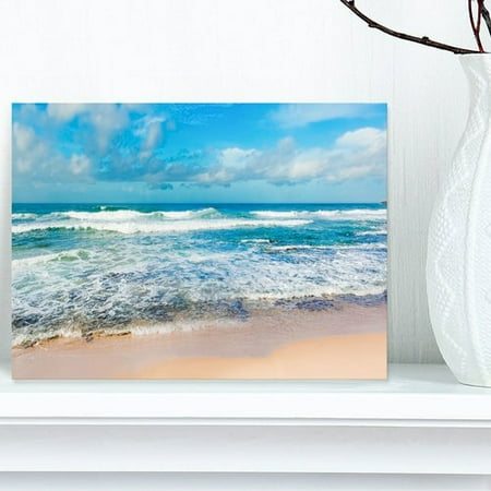 - Design Art Indian Ocean Panoramic View Photographic Print on Wrapped Canvas