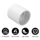 thumbnail image 3 of Uxcell 6 Pcs Pipe Fitting 1.5" Coupling Adapter Socket x Socket White, 3 of 6