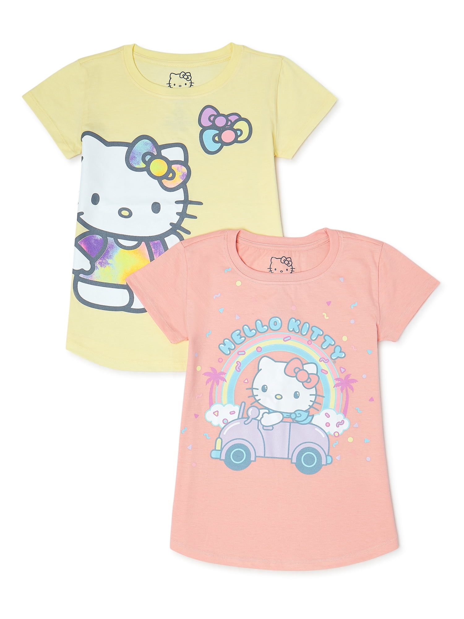 Litten Face Design Printed Kids T-Shirt Casual Crew Neck Tee for Girls Boys 