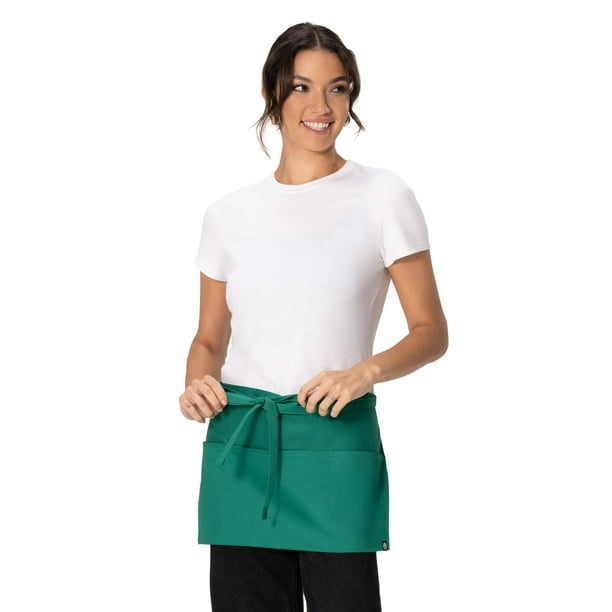 Delantal Chef Works unisex con bolsillos en la cintura, color verde Kelly
