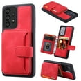 thumbnail image 1 of ELEHOLD Leather Case for Samsung Galaxy A53 5G Wallet Card Holders Magnetic Clasp Stand Function Full Body Shockproof Protection for Samsung A53 5G,Red, 1 of 6