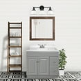thumbnail image 3 of Wyndham Wood Bathroom Vanity in Gray with White Marble Top Fully Assembled 37", 3 of 10