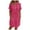 Hot Pink, variant on Women's Linen Button Down Shirt Summer Dresses 2025 Short Sleeve Midi Gauze Dress Casual Beach Cover Up with Pockets