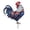 B, variant on Patriotic Hand-Painted Rooster Statue As Garden Ground Plug, Classic Rural Style Animal Decor for Courtyard, Lawn, Outdoor Green Space and Independence Day Festive Landscape Layout, F