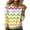 Light Green, variant on Women's Wave Printed Casual Long Sleeved Sweatshirt Top with Wave Pattern - Unique and Fashionable Women's Casual Top,Multicolor,XL