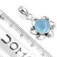 thumbnail image 2 of Natural Angelite Pendant 925 Sterling Silver Handmade Jewelry, 2 of 4