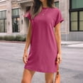 thumbnail image 3 of SUNBS Dresses for Womens Summer Spring T Shirt Dress Vacation Beach Mini Sundress Loose Clothes with Pockets, 3 of 7