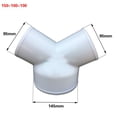 thumbnail image 5 of Y Splitter Piece 100/150/200mm Ventilation Duct Three Way Coupler Fan Connector 3-Way Splitter for Ventilation Tube ABS fitting, 5 of 5
