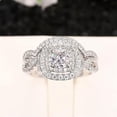 thumbnail image 4 of K-KED Romantic 925 Silver Wedding Ring Women Cubic Zircon Delicate Jewelry Sz 6-10-8, 4 of 6