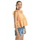 thumbnail image 2 of Blusa con bordado y olanes Roman Fashion/Juvenil, 081 (Naranja) naranja M, 2 of 5