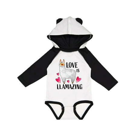 

Inktastic Valentine s Day Love is Llamazing with Cute Llama and Hearts Gift Baby Boy or Baby Girl Long Sleeve Bodysuit