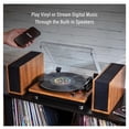 thumbnail image 4 of Crosley CR7502A-WA Riff Tocadiscos de vinilo Bluetooth de 3 velocidades con altavoces estéreo a juego y 6 diseños modulares, nogal, 4 of 5