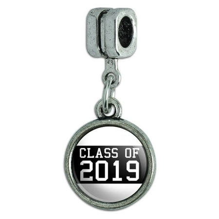 Class of 2019 Graduation Italian European Style Bracelet Charm Bead
