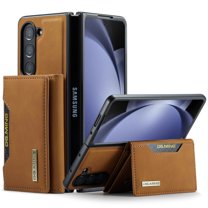 for Samsung Galaxy Z Fold 5 Case ,Magnetic Buckle Leather Detachable Wallet Cover, Card Pocket Back Flip Kickstand Shockproof Business Slim Phone Case For Samsung Galaxy Z Fold 5,
Brown