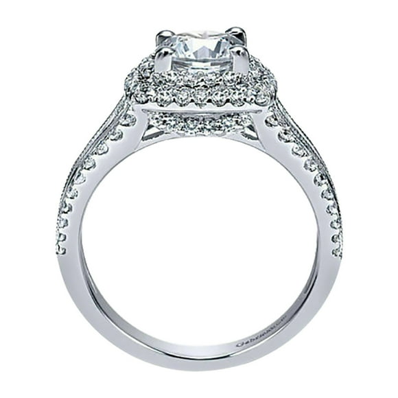 Rinsvye Ring Round Diamond Wedding Chunky Rings Band Anniversary Gift Accessory Simple Rings Size 5-10