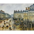 thumbnail image 2 of Pissarro, Camille 18x15 White Modern Wood Framed Museum Art Print Titled - Place du Theatre Francais, Paris, Rain, 2 of 4