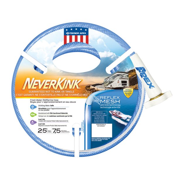Teknor Apex 860425 NeverKink RV/Marine Water Hose 5/8" x 25