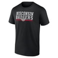 thumbnail image 2 of Men's Black Wisconsin Badgers Collegiate Stack T-Shirt, 2 of 3