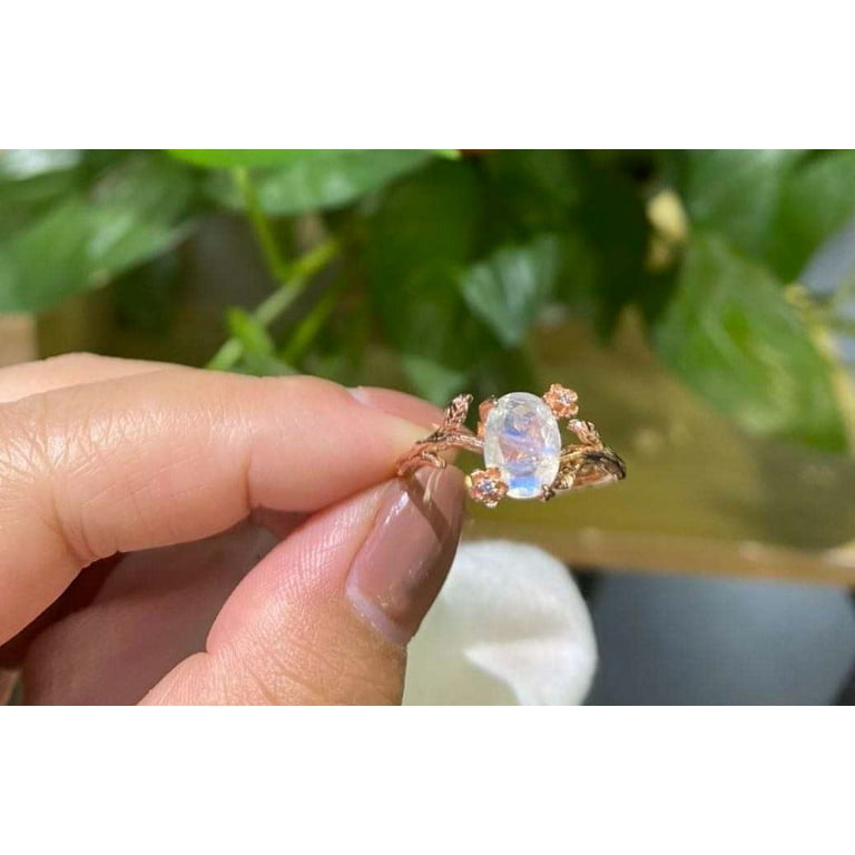 Dainty moonstone shop ring
