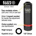thumbnail image 2 of Klein Tools 66062 5/8 in. and 7/16 in. 2-in-1 6-Point Impact Socket, 2 of 10