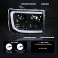 thumbnail image 4 of Spec-D Tuning Jet Black Projector Headlights w/ LED Tube Compatible with 2007-2013 GMC Sierra 1500, 2500HD, 3500HD, Left + Right Pair Headlamps Assembly, 4 of 7
